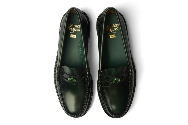 HUF x G.H. Bass Larson Loafer Green Release Info