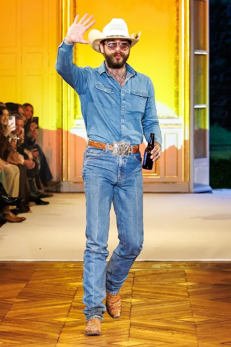 Post Malone Brings the Rodeo to Paris in Debut Austin Post Show runway modern cowboy season one at first light
