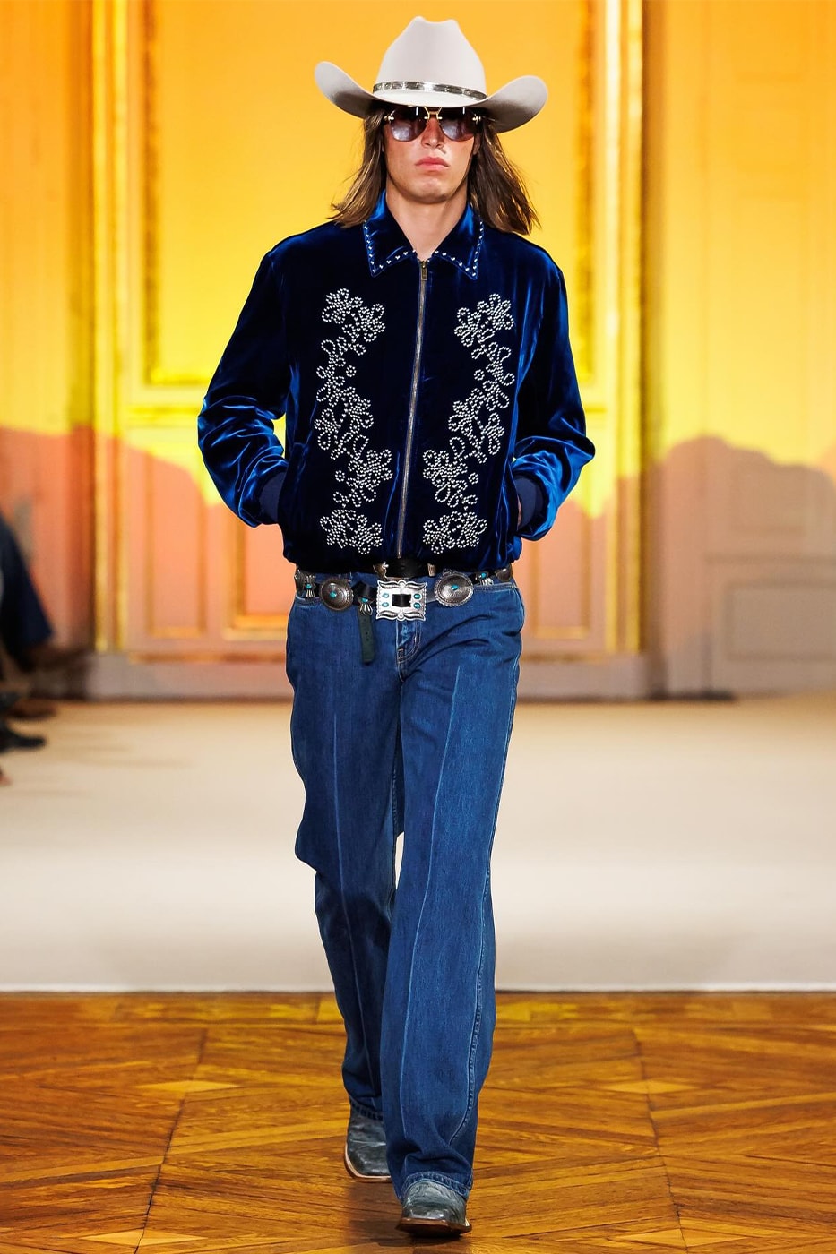 Post Malone Brings the Rodeo to Paris in Debut Austin Post Show runway modern cowboy season one at first light