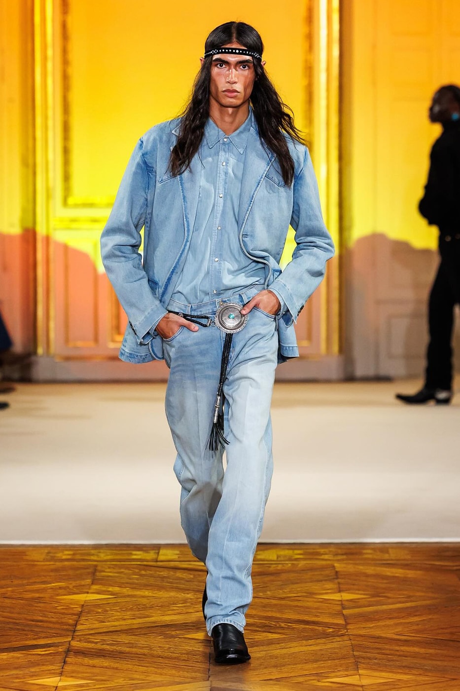 Post Malone Brings the Rodeo to Paris in Debut Austin Post Show runway modern cowboy season one at first light