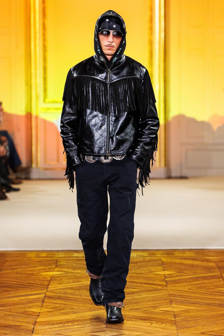 Post Malone Brings the Rodeo to Paris in Debut Austin Post Show runway modern cowboy season one at first light