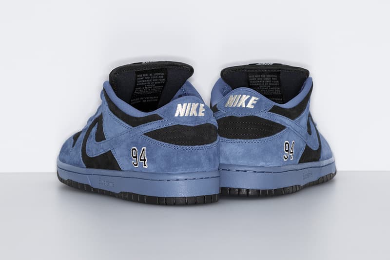 Supreme x Nike SB Dunk Low Fall 2025 Collaboration white black blue purple green suede nubuck leather 3m reflective 94 red supreme insole