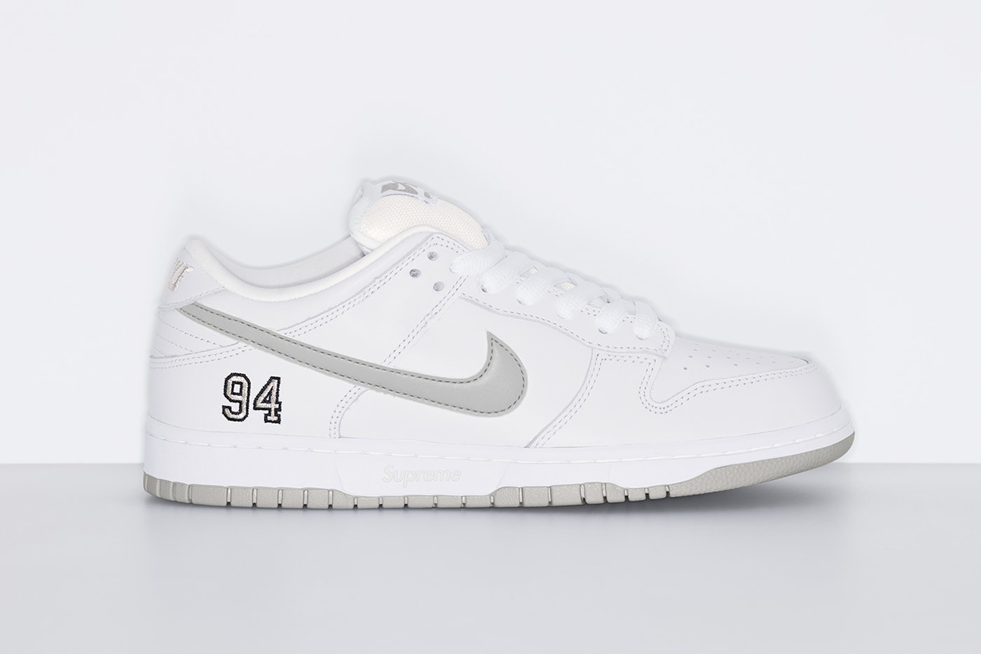 Supreme x Nike SB Dunk Low Fall 2025 Collaboration white black blue purple green suede nubuck leather 3m reflective 94 red supreme insole