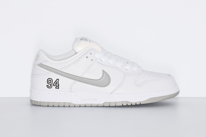 Supreme x Nike SB Dunk Low Fall 2025 Collaboration white black blue purple green suede nubuck leather 3m reflective 94 red supreme insole