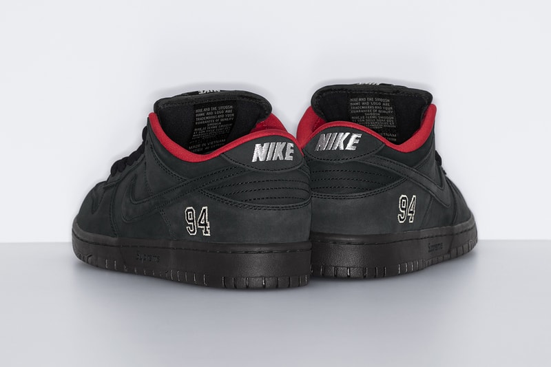 Supreme x Nike SB Dunk Low Fall 2025 Collaboration white black blue purple green suede nubuck leather 3m reflective 94 red supreme insole