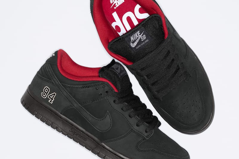 Supreme x Nike SB Dunk Low Fall 2025 Collaboration white black blue purple green suede nubuck leather 3m reflective 94 red supreme insole