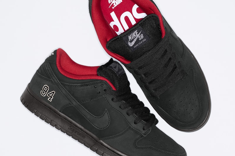 Supreme x Nike SB Dunk Low Fall 2025 Collaboration white black blue purple green suede nubuck leather 3m reflective 94 red supreme insole
