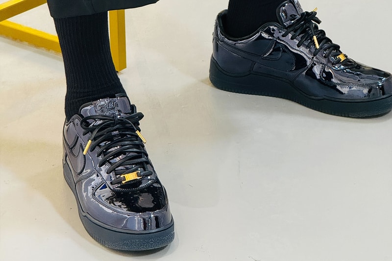 LeBron James Reveals Unreleased Nike Air Force 1 Low in "Navy Patent Leather" shanghai lebron 23 launch reveal china 