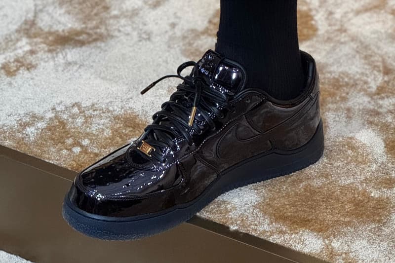 LeBron James Reveals Unreleased Nike Air Force 1 Low in "Navy Patent Leather" shanghai lebron 23 launch reveal china 