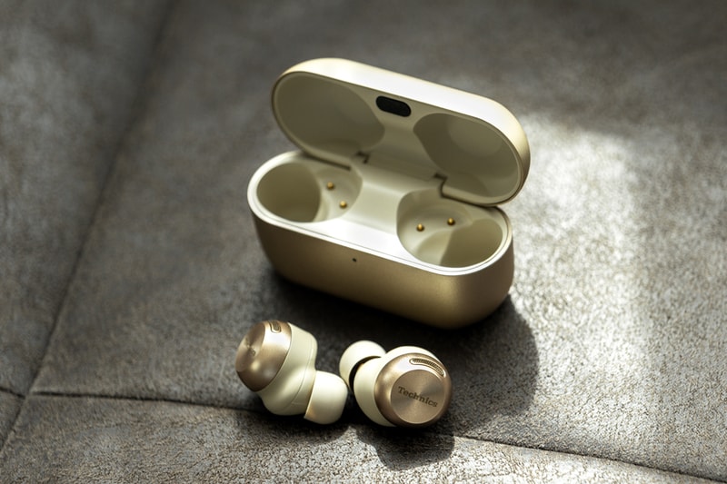 Technics AZ100 True Wireless Earbuds Champagne Gold Hypegolf Clubhouse Dolby Atmos Voice Focus AI