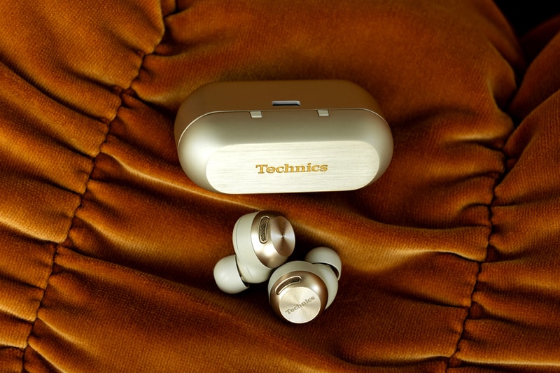 Technics AZ100 True Wireless Earbuds Champagne Gold Hypegolf Clubhouse Dolby Atmos Voice Focus AI