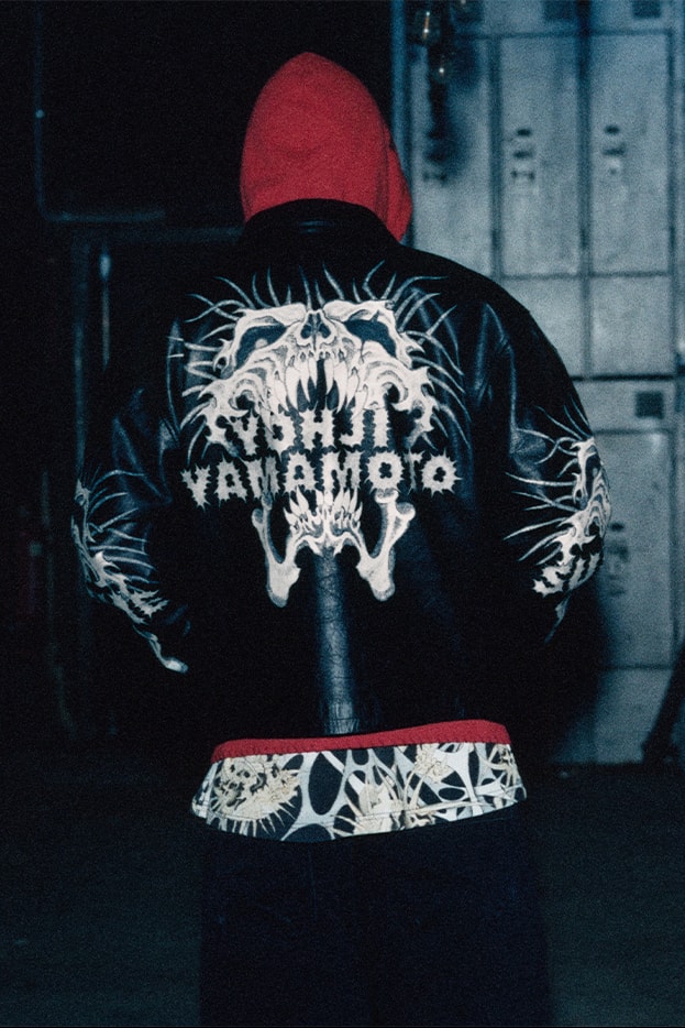 Supreme x Y's by Yohji Yamamoto Fall 2025 Collaborationfaux fur windstopper hooded bomber jacket leather denim jacket sweater tees 6-panel cap silver bracelet silver wallet chain hand fan punk