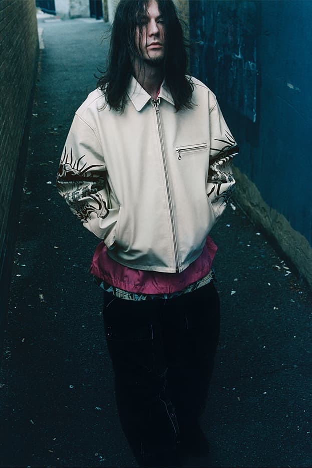 Supreme x Y's by Yohji Yamamoto Fall 2025 Collaborationfaux fur windstopper hooded bomber jacket leather denim jacket sweater tees 6-panel cap silver bracelet silver wallet chain hand fan punk