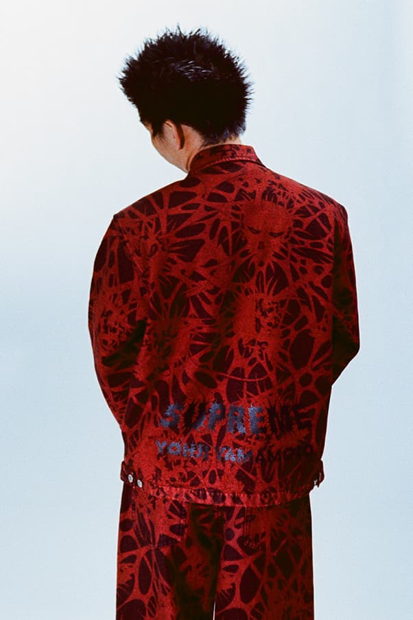 Supreme x Y's by Yohji Yamamoto Fall 2025 Collaborationfaux fur windstopper hooded bomber jacket leather denim jacket sweater tees 6-panel cap silver bracelet silver wallet chain hand fan punk