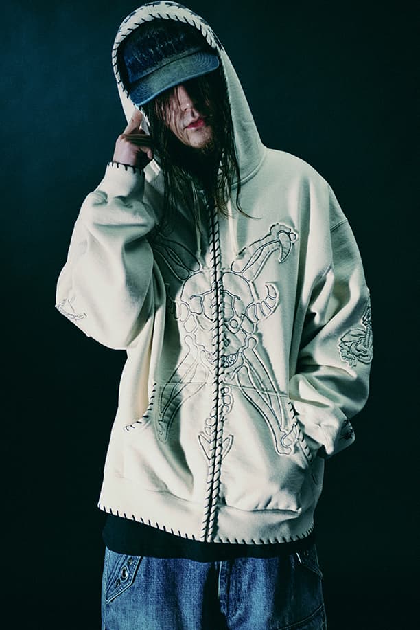 Supreme x Y's by Yohji Yamamoto Fall 2025 Collaborationfaux fur windstopper hooded bomber jacket leather denim jacket sweater tees 6-panel cap silver bracelet silver wallet chain hand fan punk