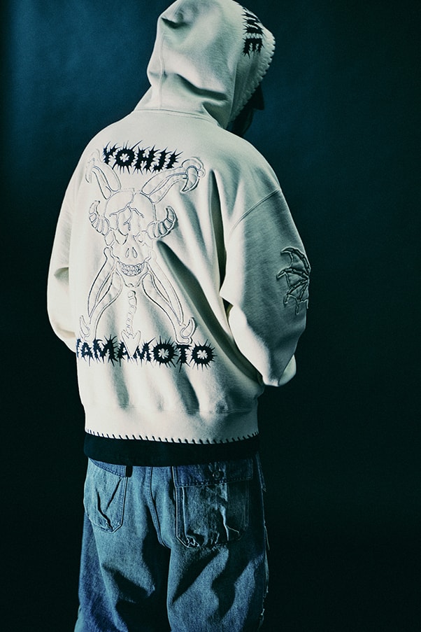 Supreme x Y's by Yohji Yamamoto Fall 2025 Collaborationfaux fur windstopper hooded bomber jacket leather denim jacket sweater tees 6-panel cap silver bracelet silver wallet chain hand fan punk