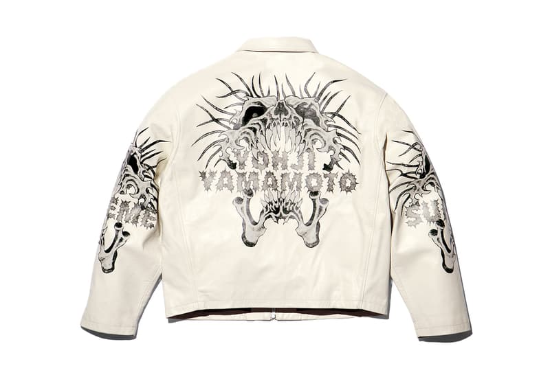 Supreme x Y's by Yohji Yamamoto Fall 2025 Collaborationfaux fur windstopper hooded bomber jacket leather denim jacket sweater tees 6-panel cap silver bracelet silver wallet chain hand fan punk