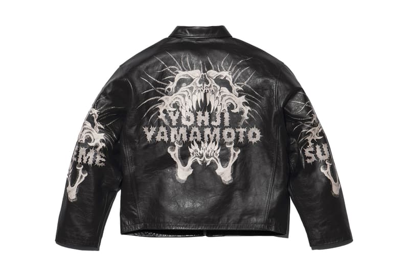 Supreme x Y's by Yohji Yamamoto Fall 2025 Collaborationfaux fur windstopper hooded bomber jacket leather denim jacket sweater tees 6-panel cap silver bracelet silver wallet chain hand fan punk