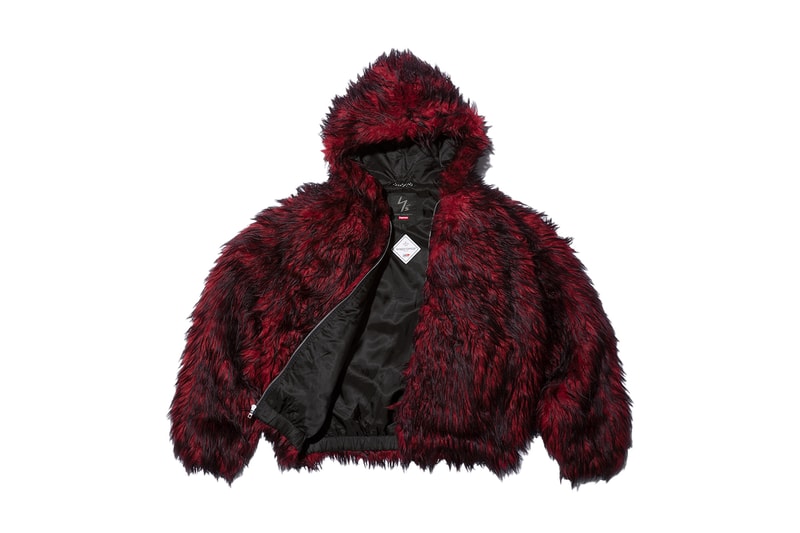 Supreme x Y's by Yohji Yamamoto Fall 2025 Collaborationfaux fur windstopper hooded bomber jacket leather denim jacket sweater tees 6-panel cap silver bracelet silver wallet chain hand fan punk