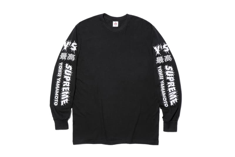 Supreme x Y's by Yohji Yamamoto Fall 2025 Collaborationfaux fur windstopper hooded bomber jacket leather denim jacket sweater tees 6-panel cap silver bracelet silver wallet chain hand fan punk