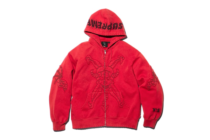 Supreme x Y's by Yohji Yamamoto Fall 2025 Collaborationfaux fur windstopper hooded bomber jacket leather denim jacket sweater tees 6-panel cap silver bracelet silver wallet chain hand fan punk