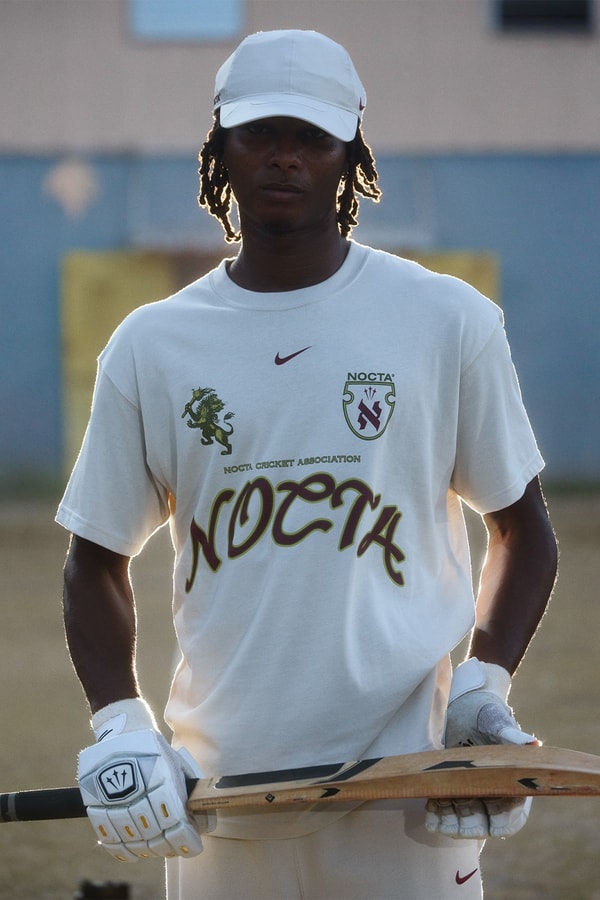 Drake and Nike NOCTA Drop Cricket-Inspired Collection Cargo Khaki and Orewood Brown jersey sports collection antigua carribbean