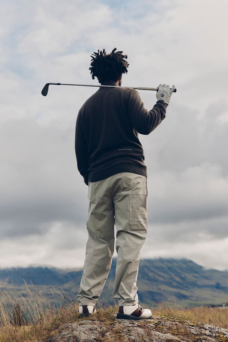 MANORS golf Autumn Winter 2025 Foulweather Collection knitwear waterproof merino wool pertex jacket shell pants sweater vest trouser polo hat