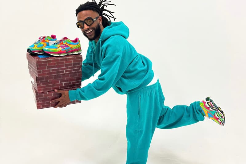 Aminé Unveils Exclusive The Best Day Ever Fest New Balance Biblioteca 2000 Colorway multicolor glow in the dark limited release