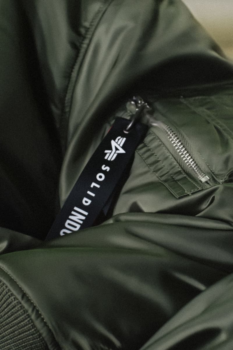 SOLID HOMME Steps In To Reimagine the Alpha Industries MA-1 Flight Jacket release info collab price drop store