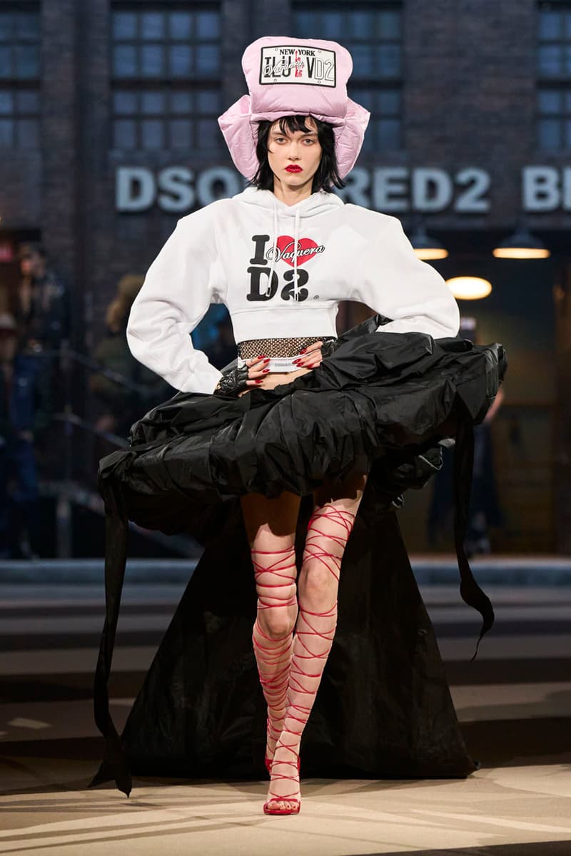 DSquared2's 30th Anniversary Is a Family Affair Ducati, KISS, Bettter, Magliano, and Vaquera. runway milan fall winter 2025 release official collab doechii jt show dean dan caten twin