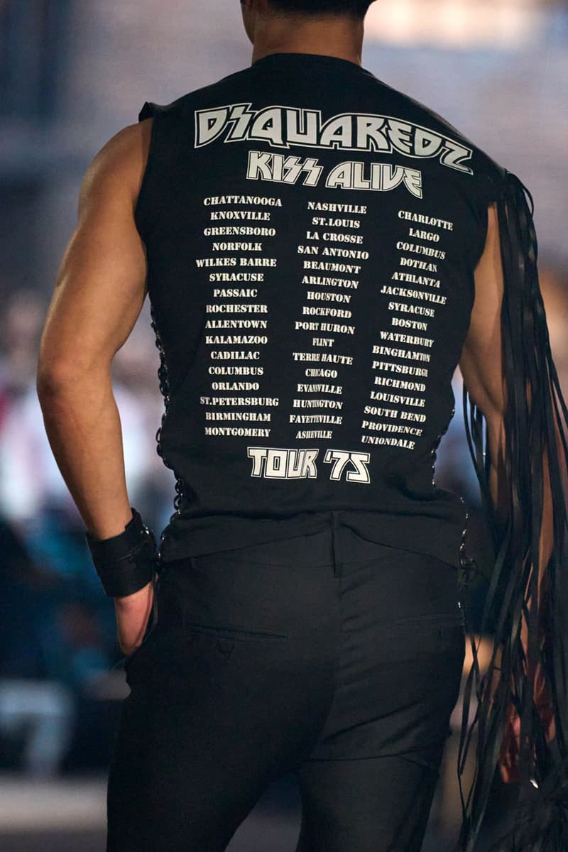 DSquared2's 30th Anniversary Is a Family Affair Ducati, KISS, Bettter, Magliano, and Vaquera. runway milan fall winter 2025 release official collab doechii jt show dean dan caten twin