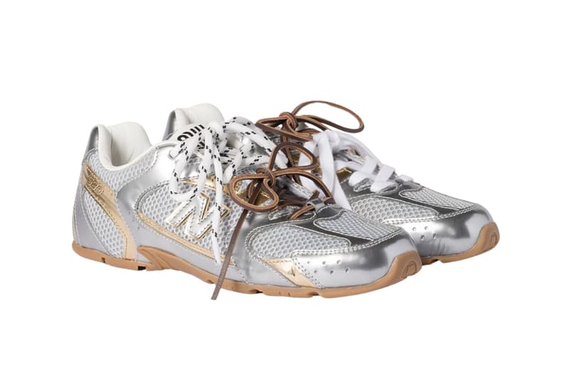 Miu Miu New Balance 530SL Suede Mesh Patent Metallic Leather Sneakers Silver/Platinum Black/Anthracite Gray Periwinkle Blue Release Info