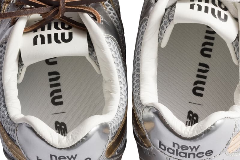 Miu Miu New Balance 530SL Suede Mesh Patent Metallic Leather Sneakers Silver/Platinum Black/Anthracite Gray Periwinkle Blue Release Info