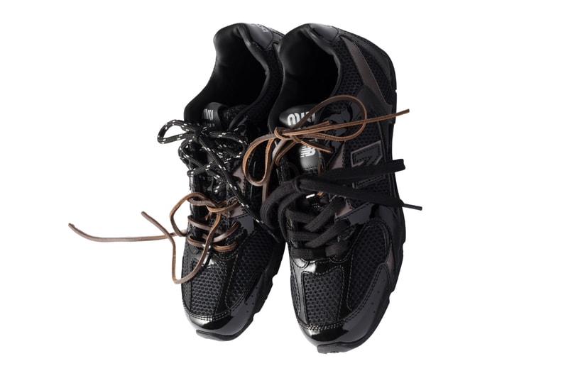 Miu Miu New Balance 530SL Suede Mesh Patent Metallic Leather Sneakers Silver/Platinum Black/Anthracite Gray Periwinkle Blue Release Info