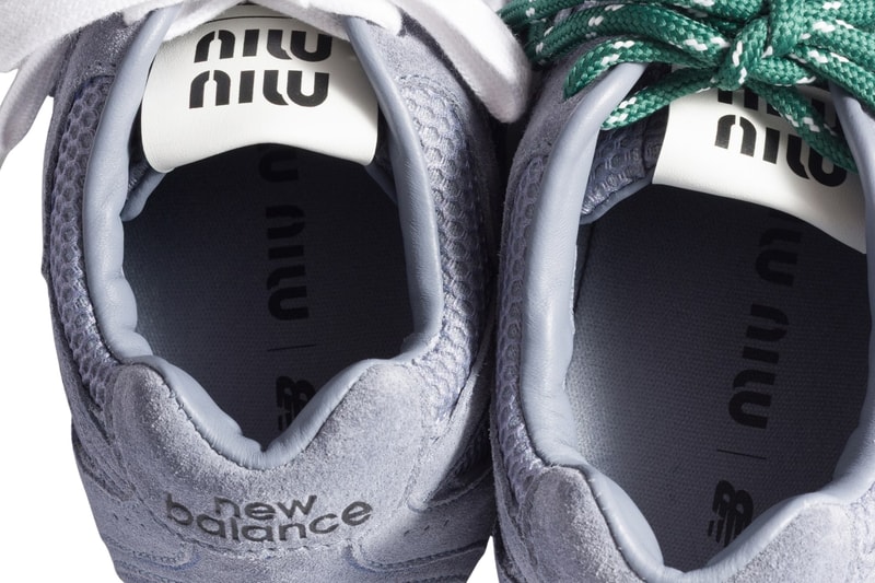 Miu Miu New Balance 530SL Suede Mesh Patent Metallic Leather Sneakers Silver/Platinum Black/Anthracite Gray Periwinkle Blue Release Info