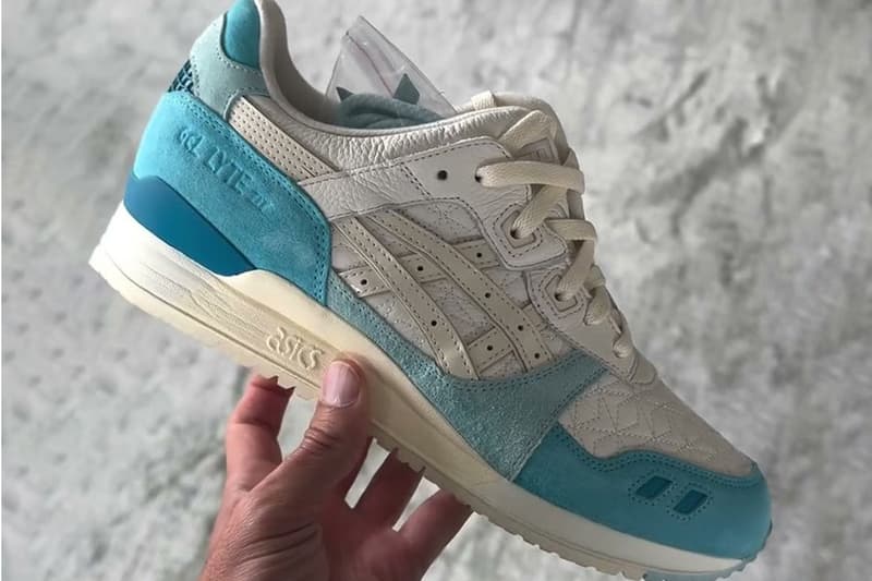 Ronnie Fieg Previews Upcoming Kith x ASICS Gel-Lyte III "Blue/White" Collaboration teaser