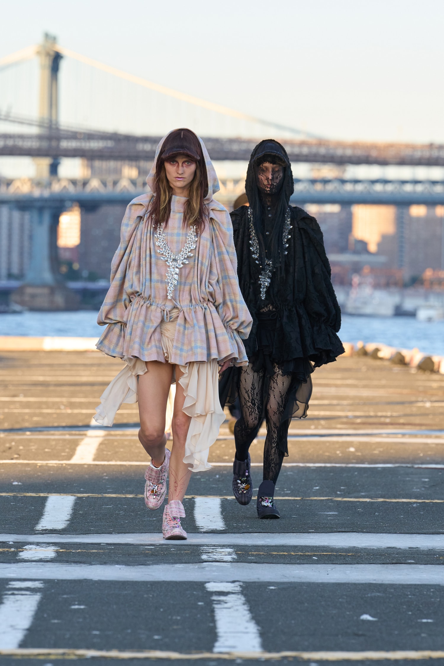Light and Dark Comingle on the Collina Strada Spring 2026 Runway collection hillary taymour