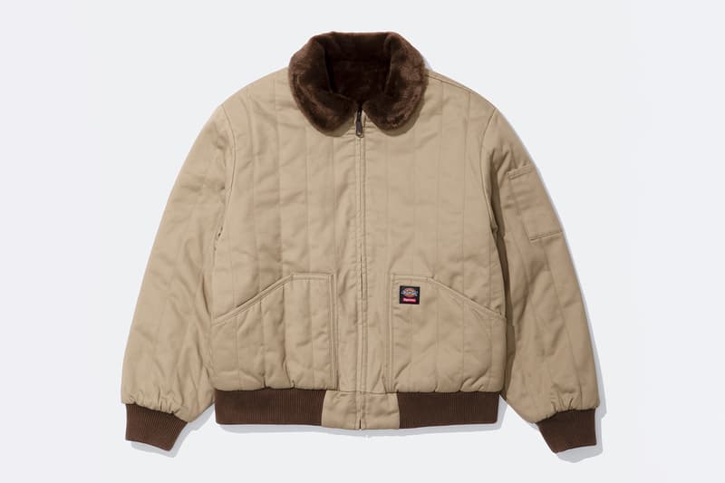 Supreme x Dickies Fall 2025 Collaboration Reversible Quilted Faux Fur Work Jacket, Cordura® Hooded Work Jacket, Hooded Flannel Shirt, Thermal, Hooded Sweatshirt, Cordura® Cargo Pant and Cordura® 6-Panel
