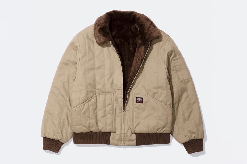 Supreme x Dickies Fall 2025 Collaboration Reversible Quilted Faux Fur Work Jacket, Cordura® Hooded Work Jacket, Hooded Flannel Shirt, Thermal, Hooded Sweatshirt, Cordura® Cargo Pant and Cordura® 6-Panel