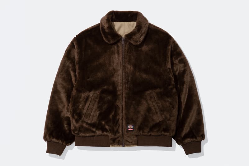Supreme x Dickies Fall 2025 Collaboration Reversible Quilted Faux Fur Work Jacket, Cordura® Hooded Work Jacket, Hooded Flannel Shirt, Thermal, Hooded Sweatshirt, Cordura® Cargo Pant and Cordura® 6-Panel