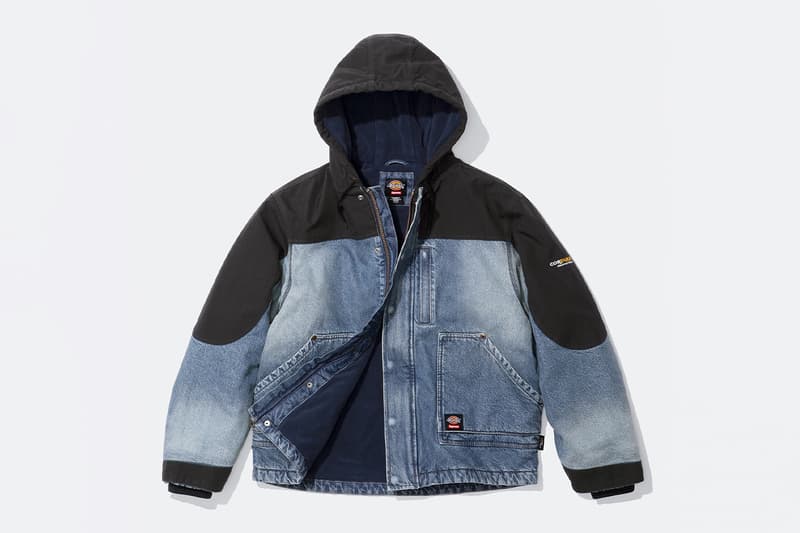 Supreme x Dickies Fall 2025 Collaboration Reversible Quilted Faux Fur Work Jacket, Cordura® Hooded Work Jacket, Hooded Flannel Shirt, Thermal, Hooded Sweatshirt, Cordura® Cargo Pant and Cordura® 6-Panel