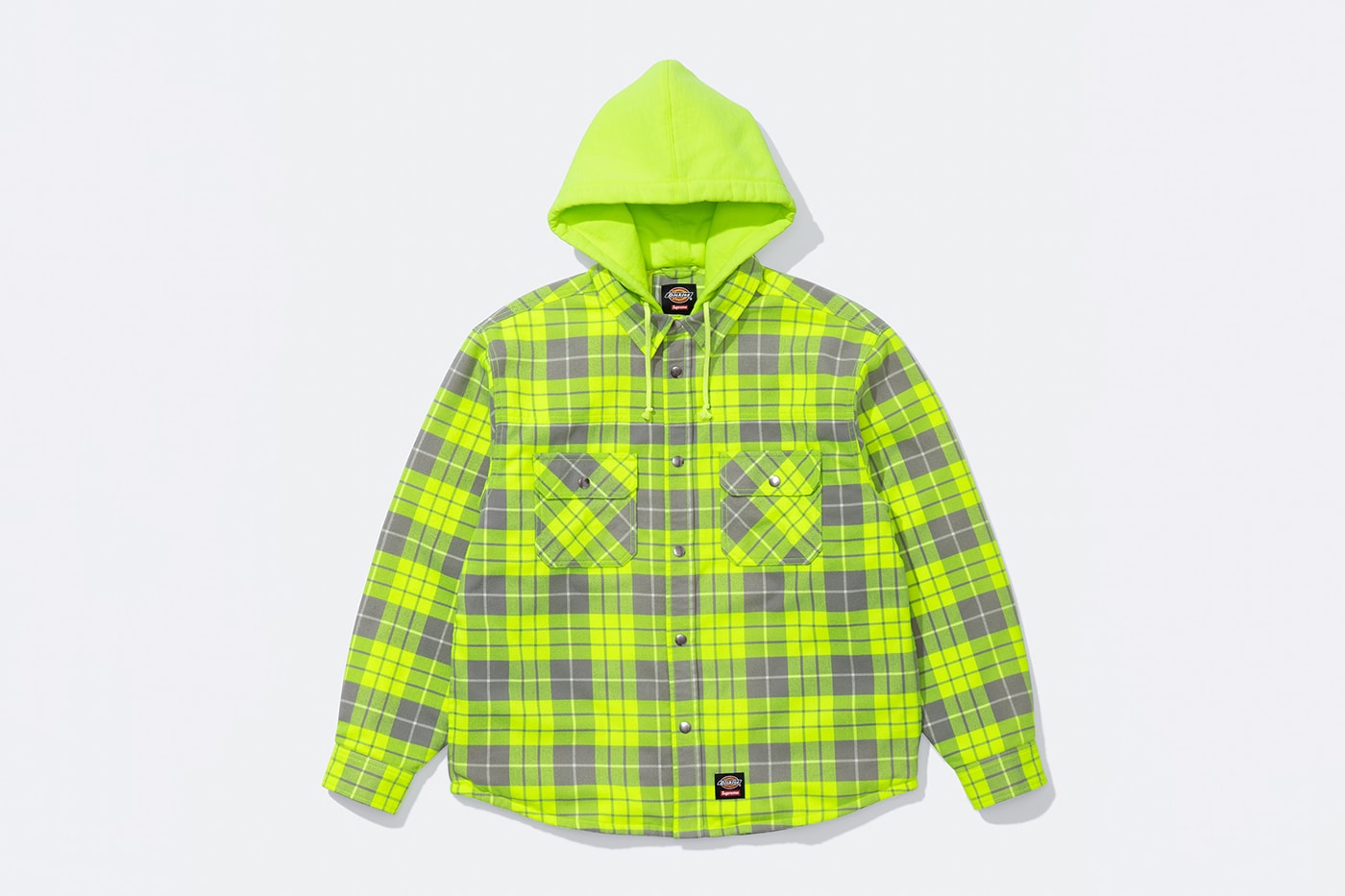 Supreme x Dickies Fall 2025 Collaboration Reversible Quilted Faux Fur Work Jacket, Cordura® Hooded Work Jacket, Hooded Flannel Shirt, Thermal, Hooded Sweatshirt, Cordura® Cargo Pant and Cordura® 6-Panel