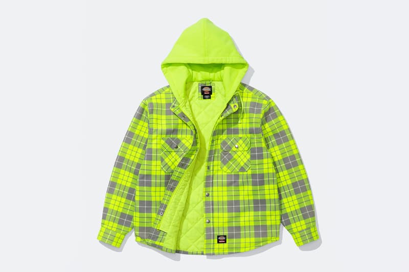 Supreme x Dickies Fall 2025 Collaboration Reversible Quilted Faux Fur Work Jacket, Cordura® Hooded Work Jacket, Hooded Flannel Shirt, Thermal, Hooded Sweatshirt, Cordura® Cargo Pant and Cordura® 6-Panel