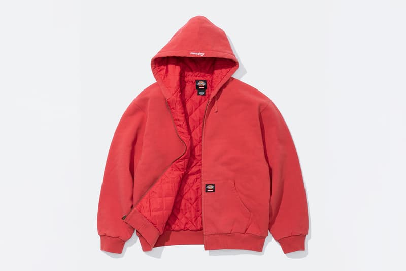 Supreme x Dickies Fall 2025 Collaboration Reversible Quilted Faux Fur Work Jacket, Cordura® Hooded Work Jacket, Hooded Flannel Shirt, Thermal, Hooded Sweatshirt, Cordura® Cargo Pant and Cordura® 6-Panel