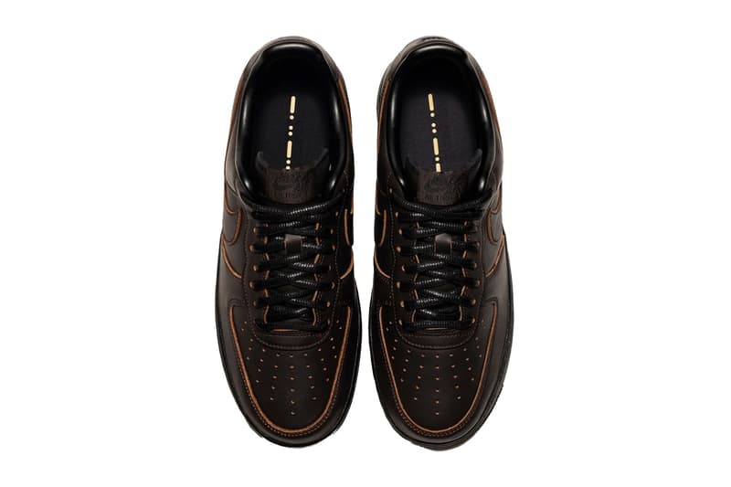 Official Look at the Nike Air Force 1 Low "Morse Code" Velvet Brown/Black-Metallic Gold-Velvet Brown IM8056-220