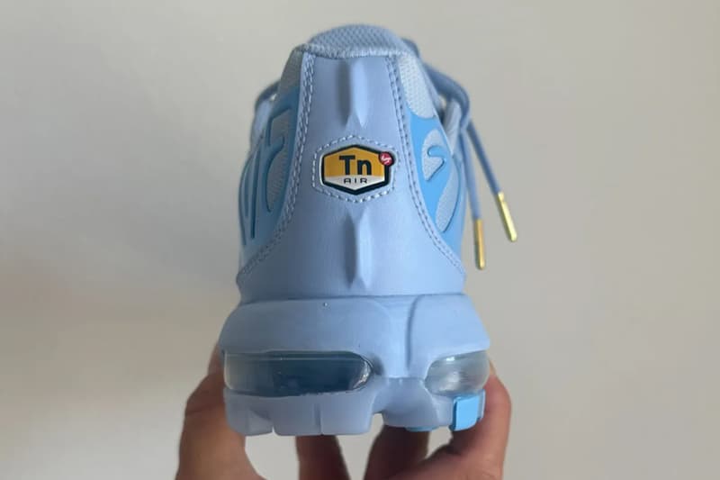 First Look at Eastside Golf's Nike Air Max Plus "Take Flight" Collaboration golf shoes light blue white leather Aluminium/University Blue/Aluminium/Blue Void HV4363-400 IH2339-400