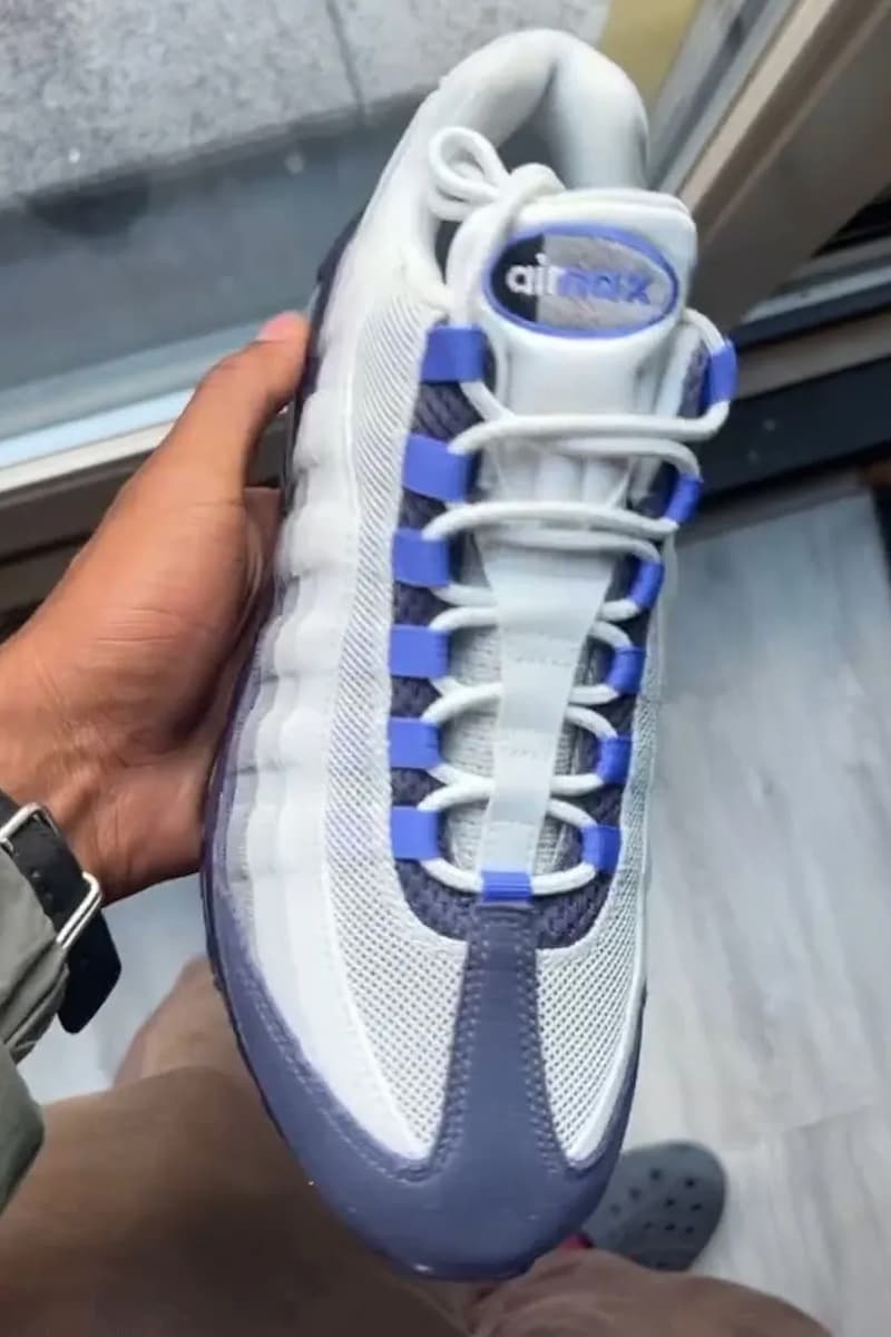 First Look Nike Air Max 95 "Pencil Point" Photon Dust/Sapphire-Dark Raisin-Pencil Point-Light Smoke Grey-Purple Dynasty HM4740-009 spring 2026