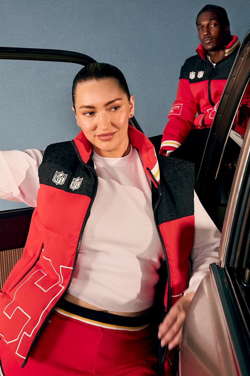 Kristin Juszczyk's Off Season Expands NFL Puffer Collection with New Teams Chicago Bears, New York Jets, Minnesota Vikings, Denver Broncos, Seattle Seahawks, Washington Commanders, and Pittsburgh Steelers San Francisco 49ers, Kansas City Chiefs, Philadelphia Eagles, Detroit Lions, Buffalo Bills, and Green Bay Packers Team and Player Puffer Vests and Jacket Patrick Mahomes, Jalen Hurts, Saquon Barkley, Josh Allen