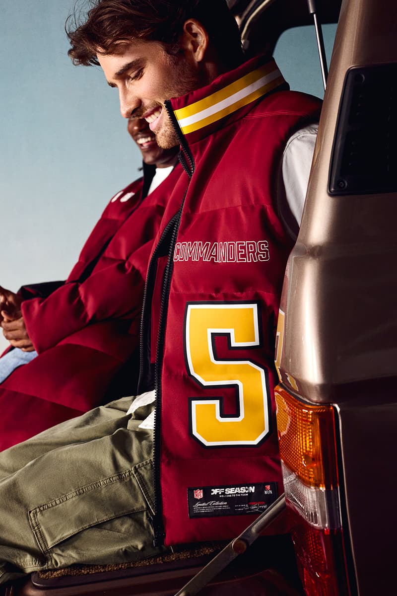 Kristin Juszczyk's Off Season Expands NFL Puffer Collection with New Teams Chicago Bears, New York Jets, Minnesota Vikings, Denver Broncos, Seattle Seahawks, Washington Commanders, and Pittsburgh Steelers San Francisco 49ers, Kansas City Chiefs, Philadelphia Eagles, Detroit Lions, Buffalo Bills, and Green Bay Packers Team and Player Puffer Vests and Jacket Patrick Mahomes, Jalen Hurts, Saquon Barkley, Josh Allen