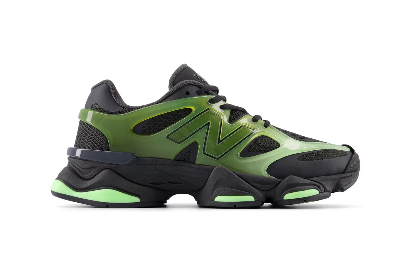 New Balance 9060 X Releases in Two Futuristic Colorways U9060IDG green/black U9060ISA silver black